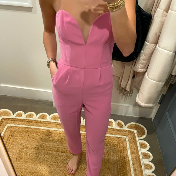 Amanda Uprichard Pink Jumpsuit Size P 